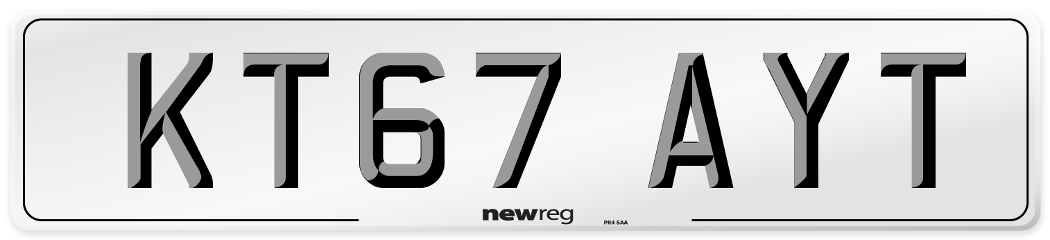 KT67 AYT Number Plate from New Reg